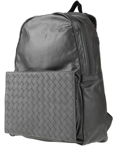 BOTTEGA VENETA: backpack in woven leather - Black  Bottega Veneta backpack  653118V0E54 online at