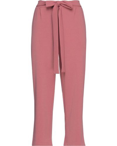 Think! Cropped Trousers - Red