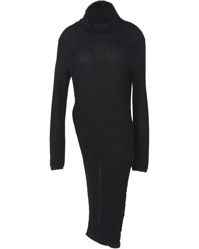 Malloni Midi Dress Wool - Black