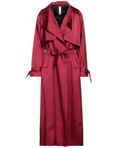 Hevò Overcoat & Trench Coat - Red