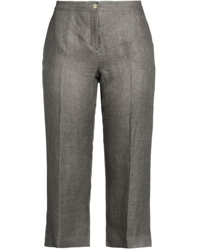 Barba Napoli Cropped Trousers - Grey