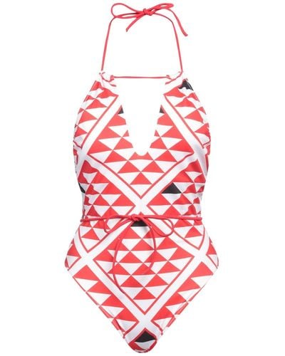 Agogoa One-piece Swimsuit - Red