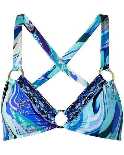 Camilla Bikini Top - Blue