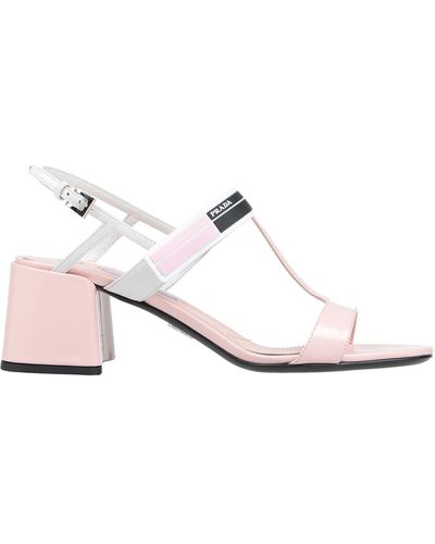 Prada Sandals Soft Leather, Rubber - Natural