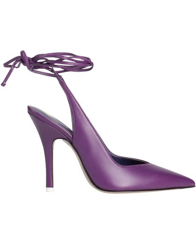 The Attico Court Shoes Leather - Purple