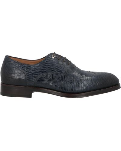 Ferragamo Midnight Lace-Up Shoes Leather - Blue