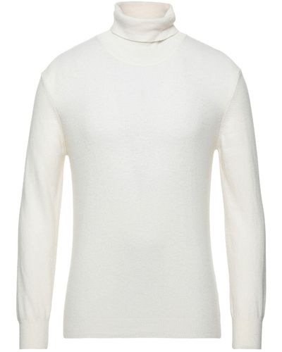 Alessandro Dell'acqua Turtleneck Wool, Nylon, Viscose, Cashmere - White
