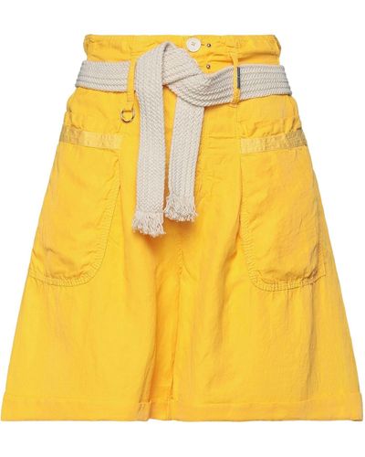 High Shorts & Bermuda Shorts - Yellow