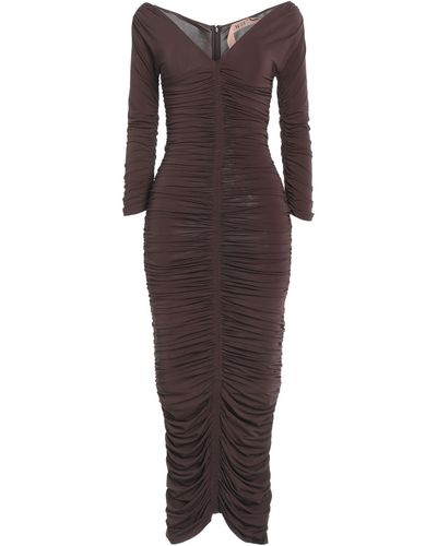 N°21 Midi Dress - Brown