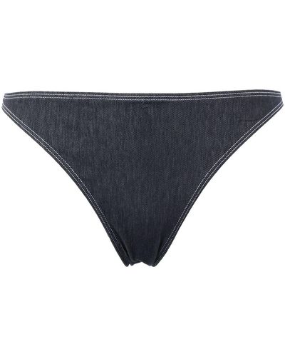 Solid & Striped Slip Bikini & Slip Mare - Blu