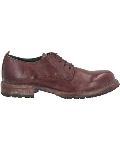 Moma Dark Lace-Up Shoes Leather - Purple
