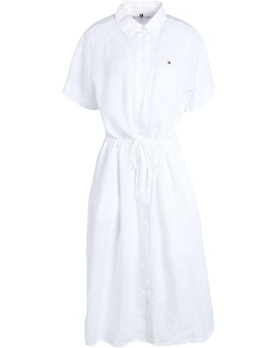 Tommy Hilfiger Midi-Kleid - Weiß