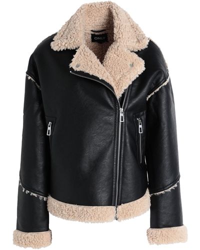 ONLY Shearling- & Kunstfell - Schwarz