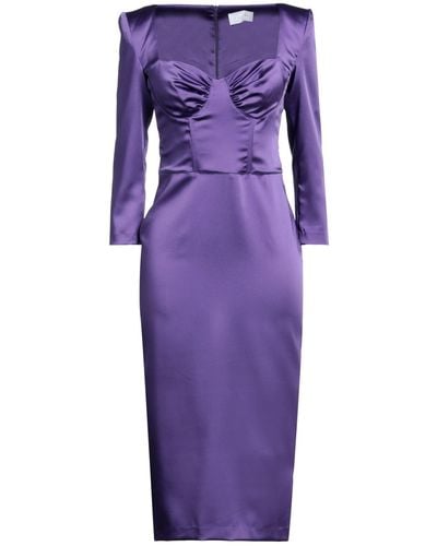 Soallure Midi Dress - Purple