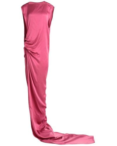Rick Owens Fuchsia Maxi Dress Cupro - Pink