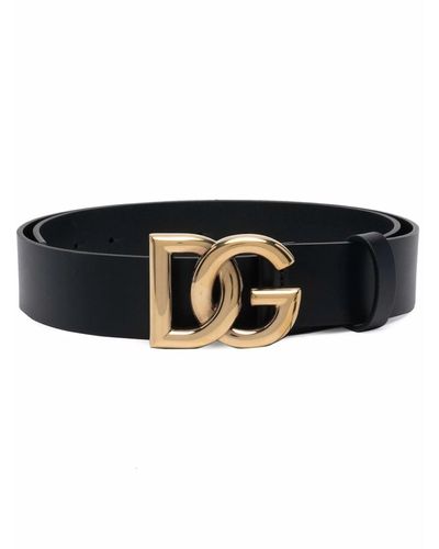 Dolce & Gabbana Ceinture à boucle logo - Noir