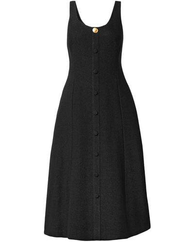 Adam Lippes Midi-Kleid - Schwarz