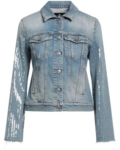 7 For All Mankind Denim Outerwear - Blue