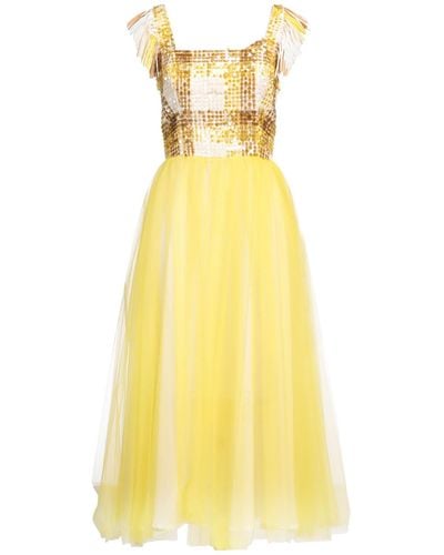 Elisabetta Franchi Midi Dress - Yellow
