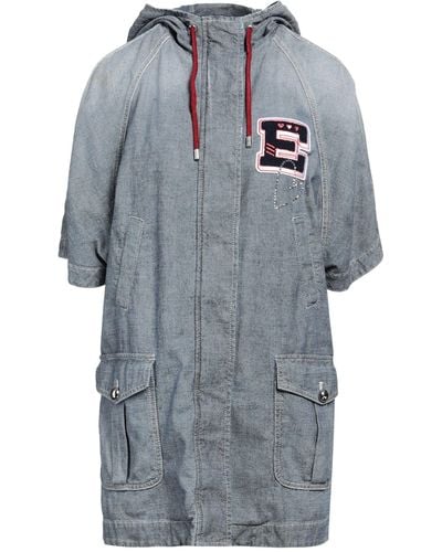 Ermanno Scervino Overcoat & Trench Coat Cotton, Acetate - Grey
