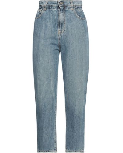 Manila Grace Cropped Jeans - Blu
