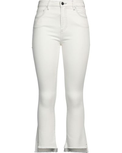Liviana Conti Pantalon en jean - Blanc