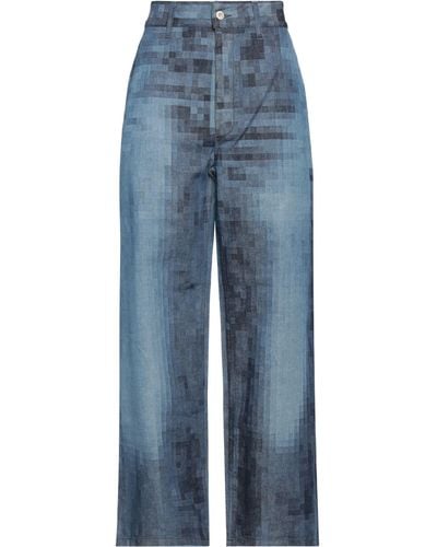 Loewe Jeans Cotton, Calfskin - Blue
