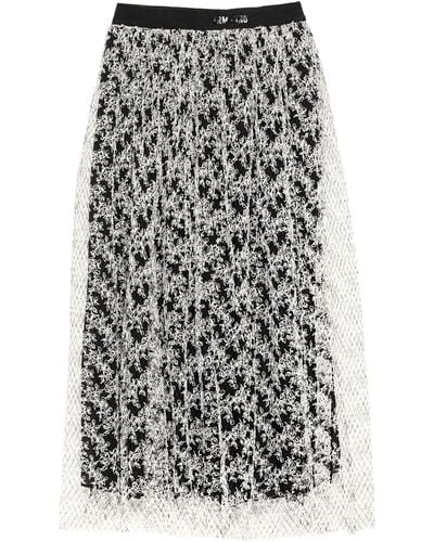 Ermanno Scervino Midi Skirt Polyester, Polyamide, Elastane - White