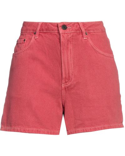 American Vintage Denim Shorts - Red