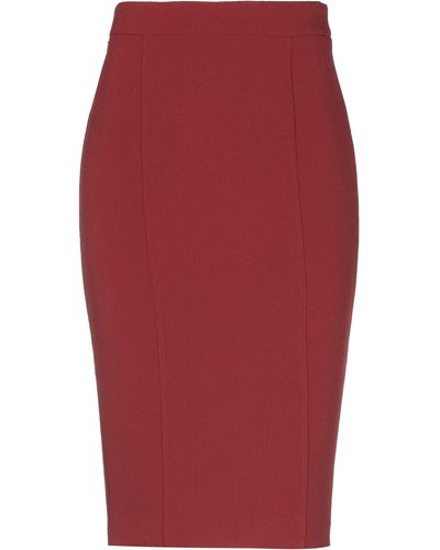Manila Grace Knee Length Skirt - Red