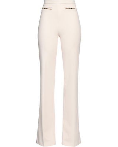 Elisabetta Franchi Trousers Polyester, Elastane - White