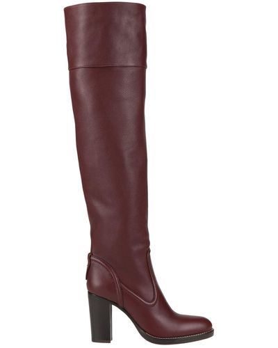 Chloé Knee Boots - Red