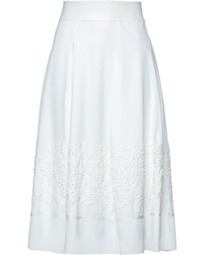 High Midi Skirt - White