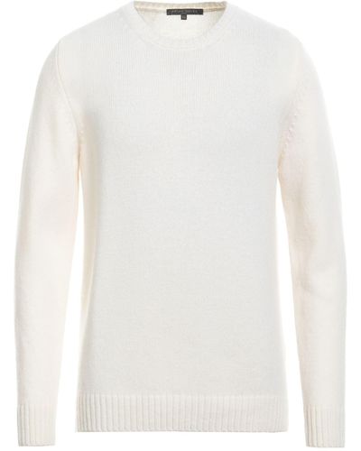 Brian Dales Ivory Jumper Wool, Cashmere - White
