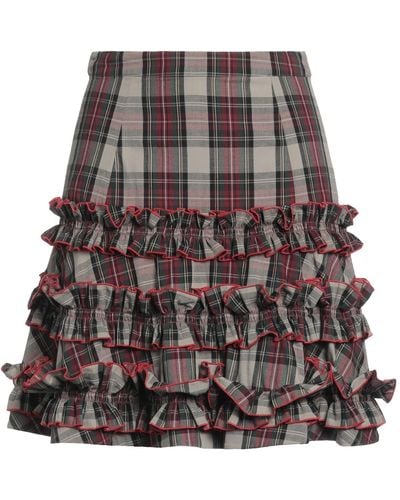 Molly Goddard Khaki Mini Skirt Cotton - Natural