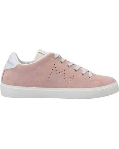 Leather Crown Sneakers - Pink
