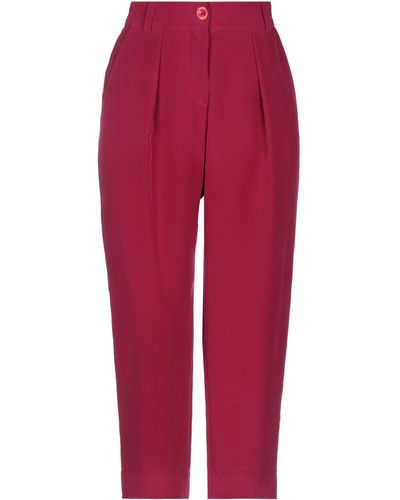 A.m. Cropped Trousers - Red