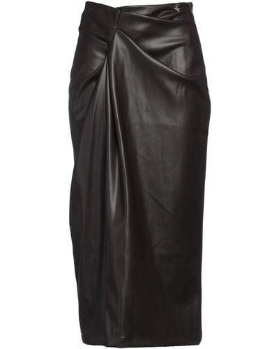 Souvenir Clubbing Dark Midi Skirt Polyurethane, Polyester - Black