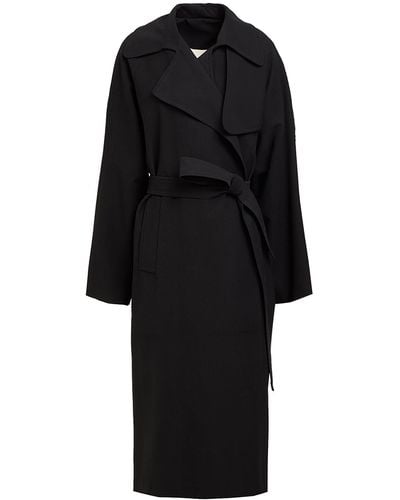 Laurence Bras Overcoat & Trench Coat Viscose, Polyester - Black
