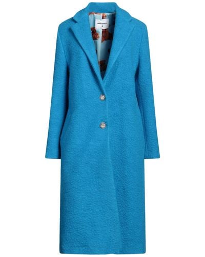FRONT STREET 8 Coat Wool, Polyester - Blue