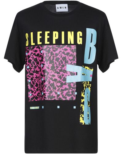Amen Sleeping Bag Print T-shirt - Black