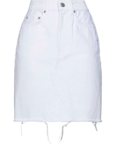 NA-KD Denim Skirt - White
