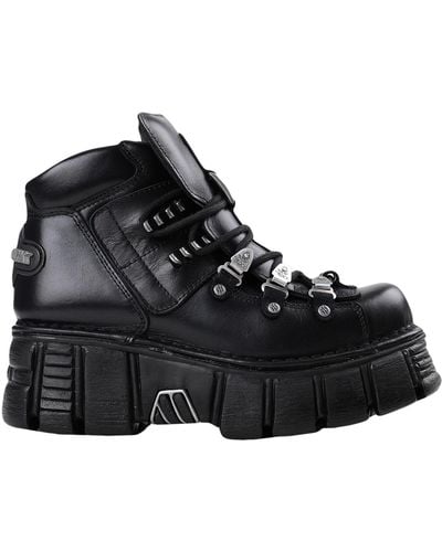New Rock Ankle Boots - Black