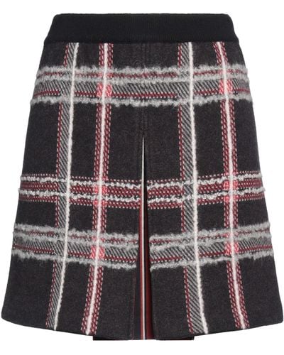 Thom Browne Midnight Mini Skirt Wool, Cotton, Polyamide - Black