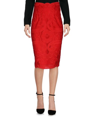Blumarine Midi Skirt - Red