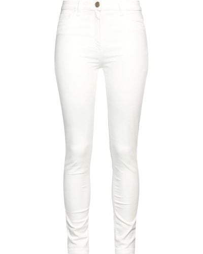 Elisabetta Franchi Pantalon en jean - Blanc