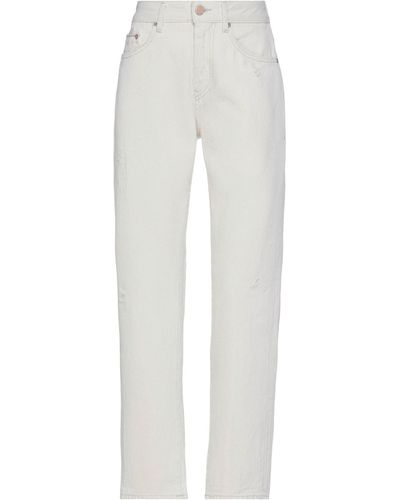 Care Label Denim Trousers - White