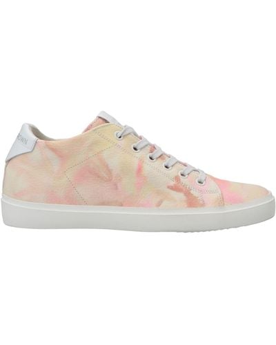 Leather Crown Sneakers - Rose