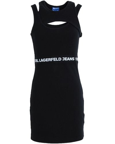 Karl Lagerfeld Layered Tank Minidress - Black