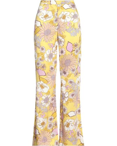 Yellow Sandro Pants, Slacks and Chinos for Women | Lyst